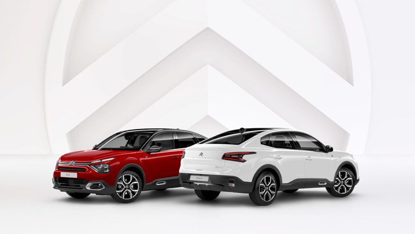 Gamme Citroën sur fond gris